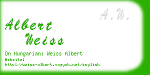 albert weiss business card